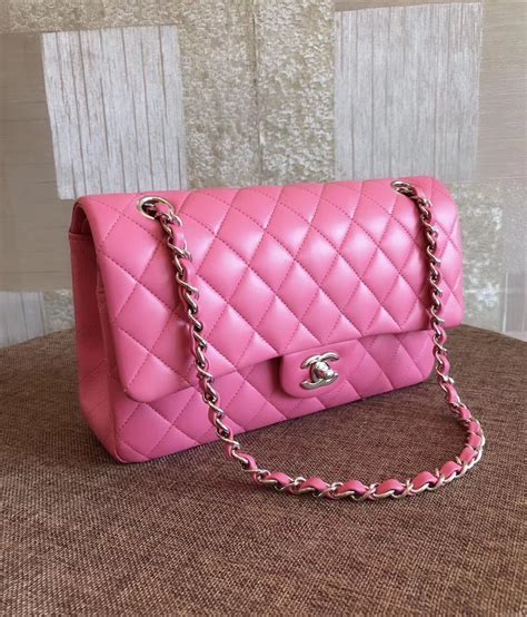 chanel lambskin bag pink|chanel lambskin medium flap bag.